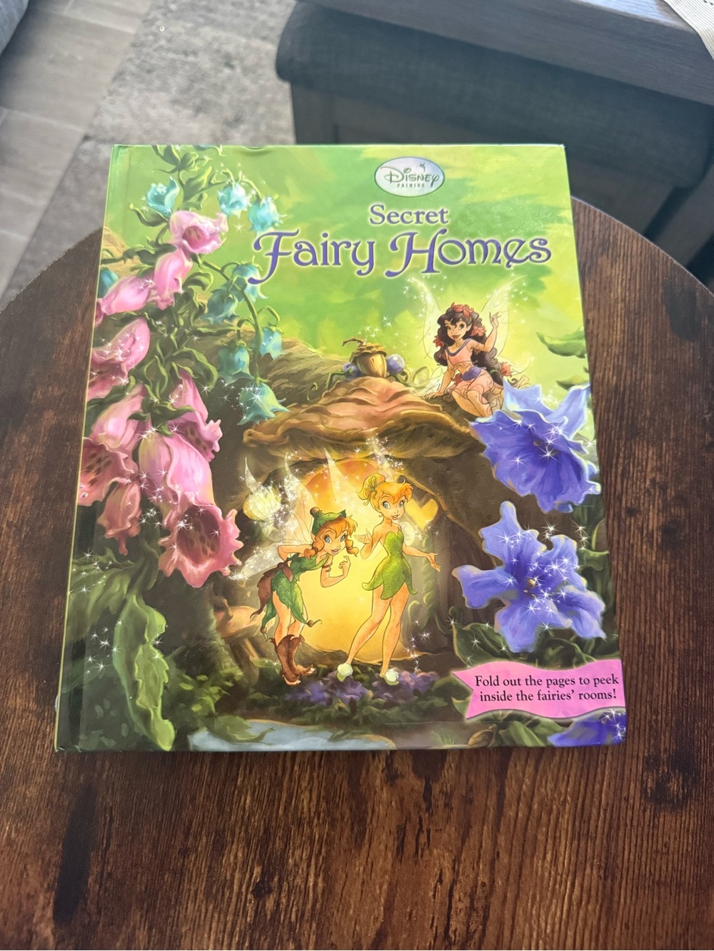 Disney Secret Fairy Homes Book - Green with Pink & Purple Accents